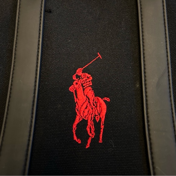 Vintage Polo Ralph Lauren Black & Red Canvas Tote - Picture 3 of 7